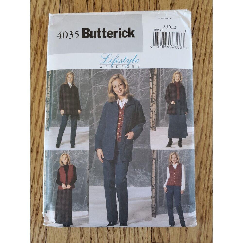 Butterick 4035 Pattern Lifestyle Wardrobe Jacket/Vest/Skirt/Pants